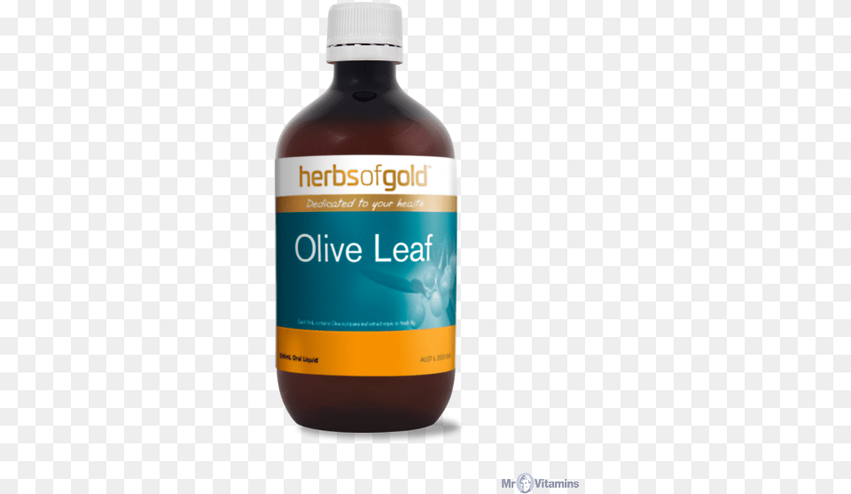 Herbs Of Gold Olive Leaf 500ml Bottle, Food, Seasoning, Syrup, Ketchup Png Image
