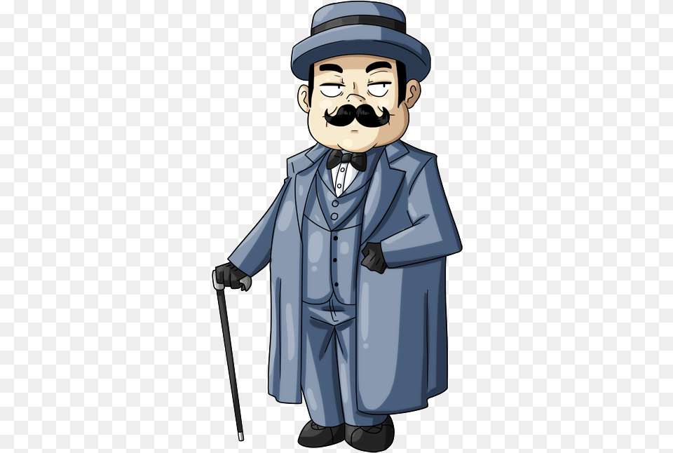 Hercule Poirot Hercule Poirot Illustration, Person, Face, Head, Clothing Free Png