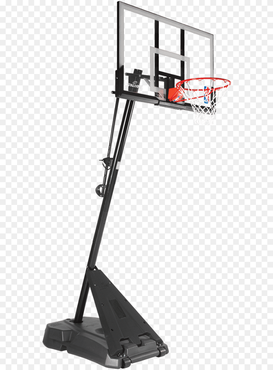 Hercules Angled Pole Basketball Hoop Spalding 52 Acrylic Basketball System, Person, Gun, Weapon Free Png