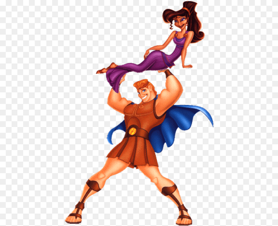 Hercules Carrying Megara Disney Hercules Holding Up, Adult, Person, Leisure Activities, Female Png Image