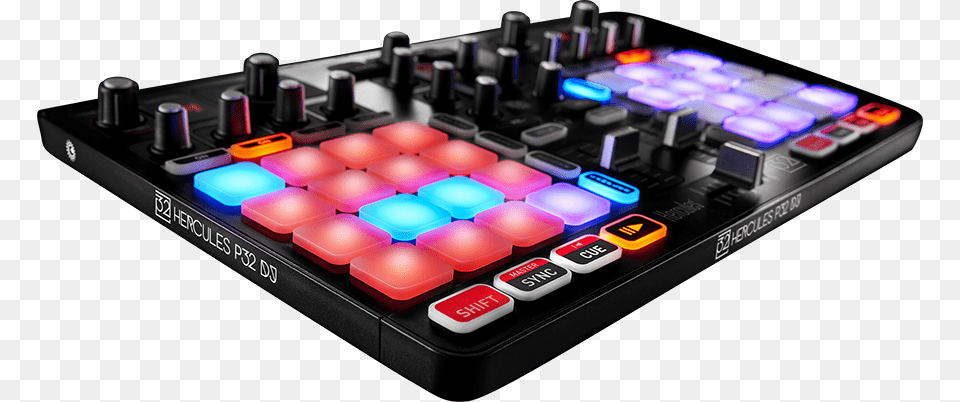 Hercules P32 Dj Controller With High Performance Pads, Electronics, Computer Hardware, Hardware Free Png Download