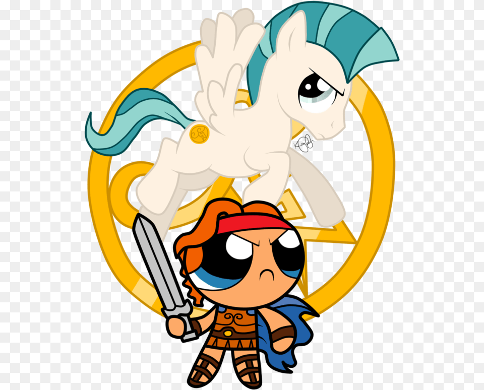 Hercules Pegasus Meet The Powerpuff Girlsgtgtgt It39s A Hercules With Pegasus, Face, Head, Person, Baby Free Png