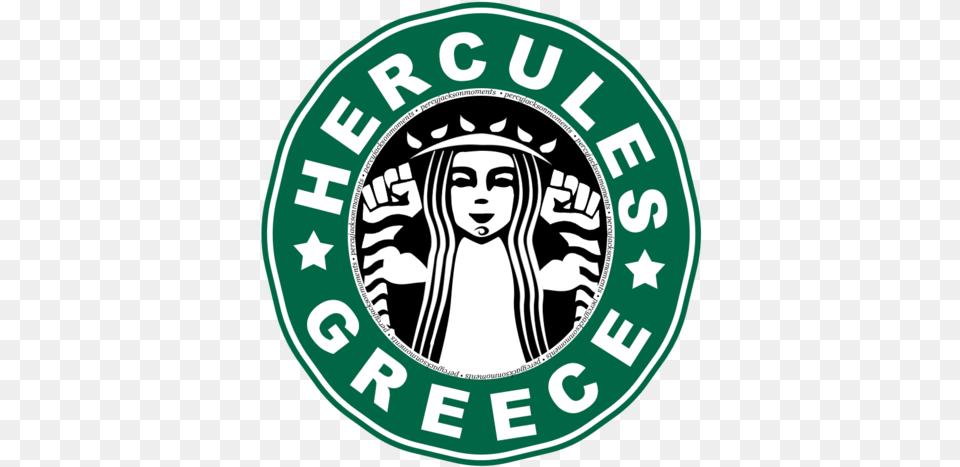 Hercules Starbucks Logo Starbucks, Badge, Symbol, Person, Face Png Image