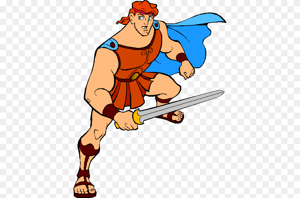 Hercules The Walt Disney Company Clip Art Cartoon Characters, Person, Sword, Weapon, Face Free Png