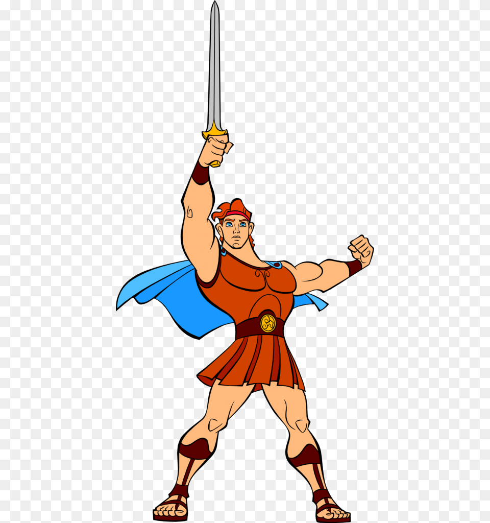 Hercules Transparent Image, Sword, Weapon, Person, Face Free Png Download