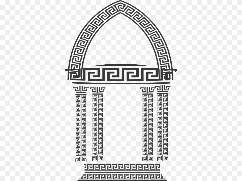 Hercules Vector Illustrator Greek Patterns, Arch, Architecture, Pillar, Gate Free Png Download