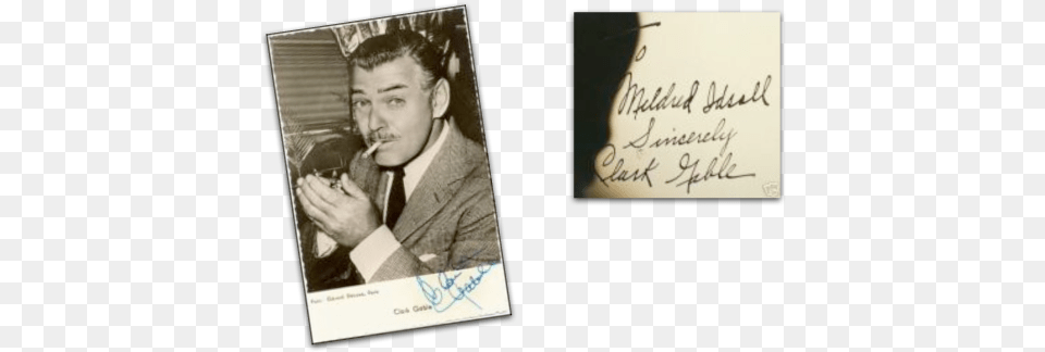 Here Are Examples Of Secretarial Signatures Of Gable Clark Gable Signature, Face, Head, Person, Photography Png