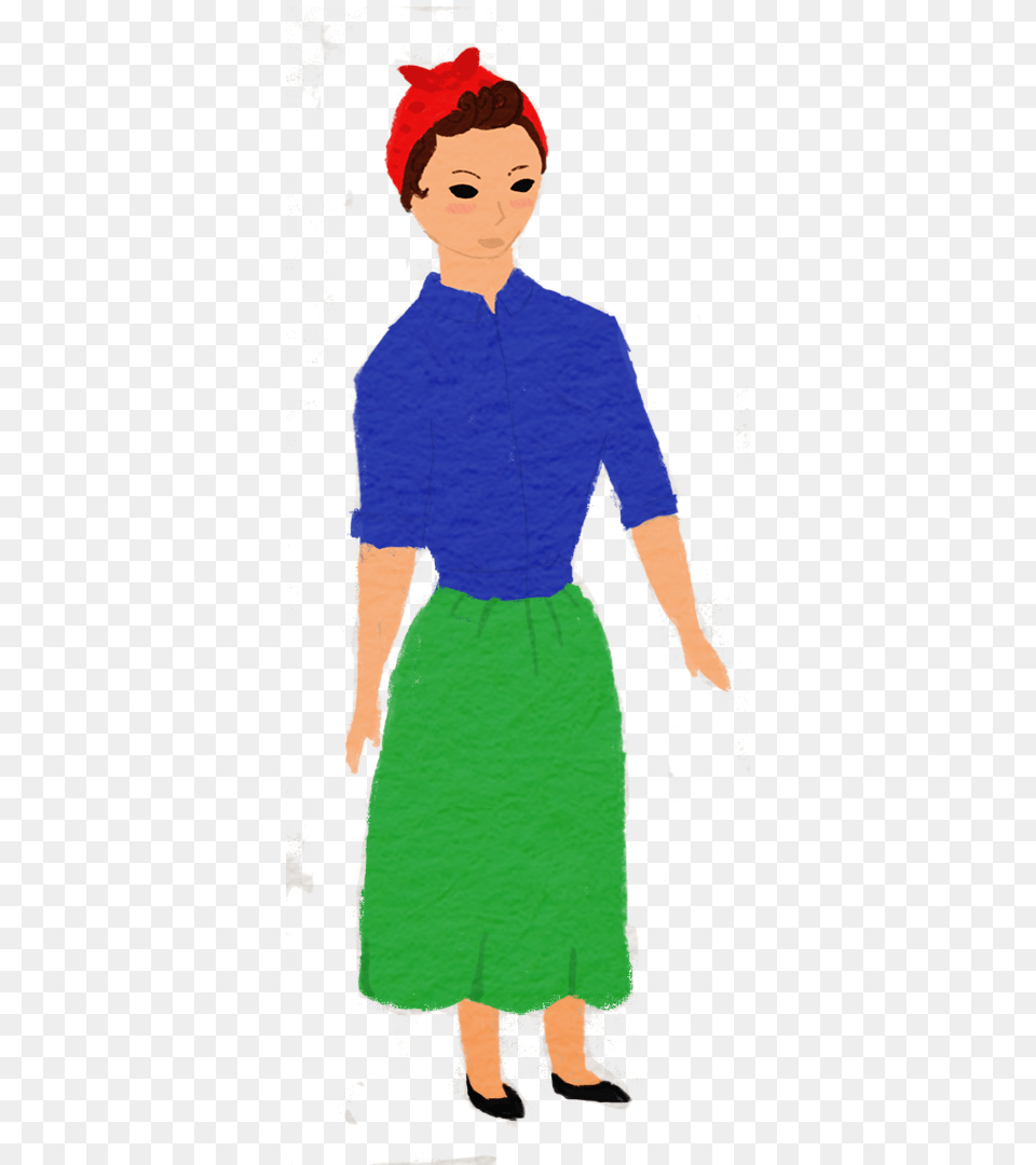 Here Are Some Developmental Pictures Of Rosie The Riveter Standing, Person, Clothing, Long Sleeve, Sleeve Free Png