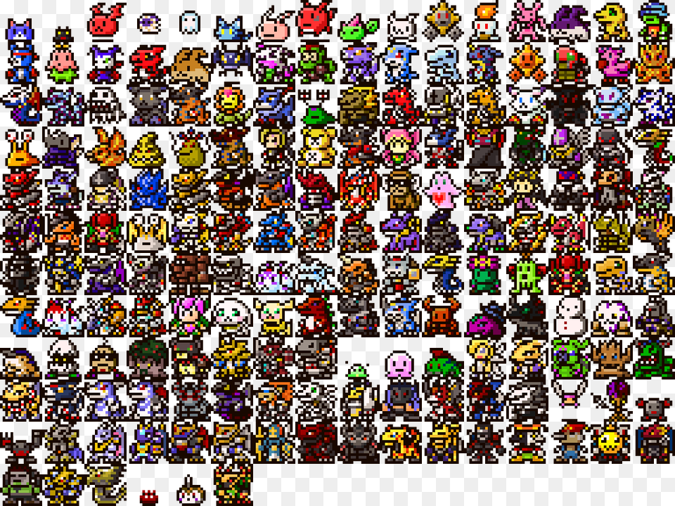 Here Are Some Of Them Https Digimon World Next Order Sprites, Art, Collage, Qr Code Free Png Download