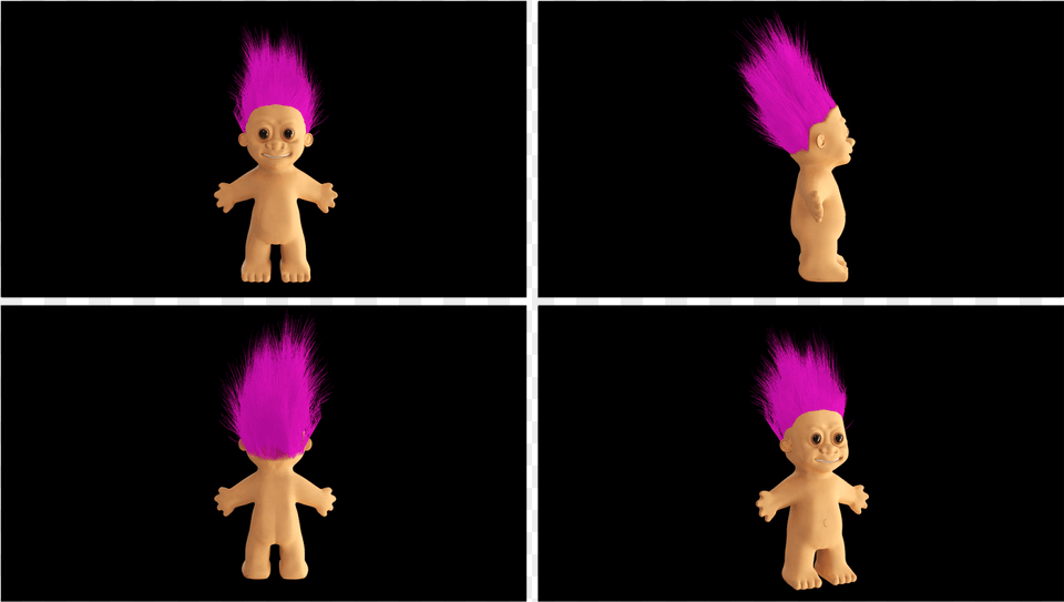 Here I Put Overall Character Turnaround Per Image Figurine, Purple, Doll, Toy, Baby Png