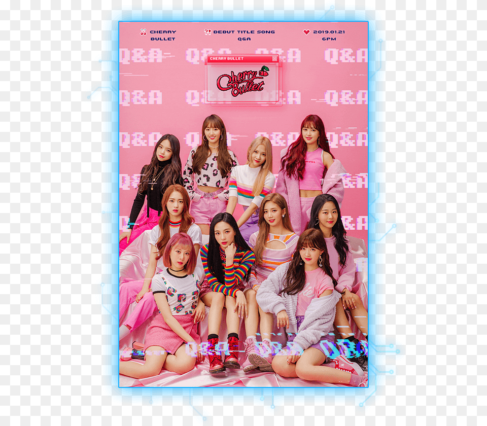 Here Is How Two Rookie Girl Groups Cherry Bullet And Itzy D Va Kpop Skin, People, Person, Adult, Female Free Transparent Png