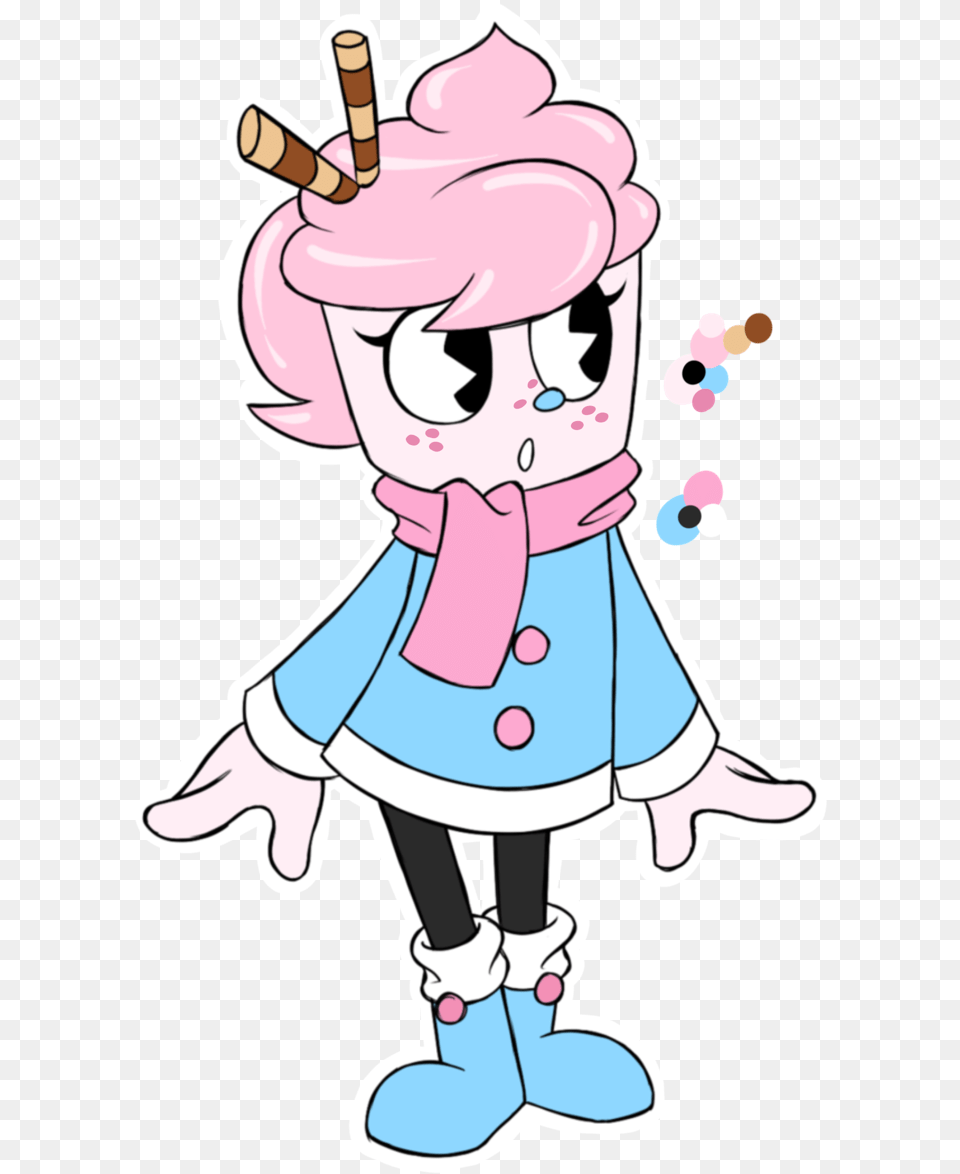 Here Is My New Cuphead Oc Cuphead Oc, Cartoon, Ice Cream, Cream, Dessert Free Transparent Png