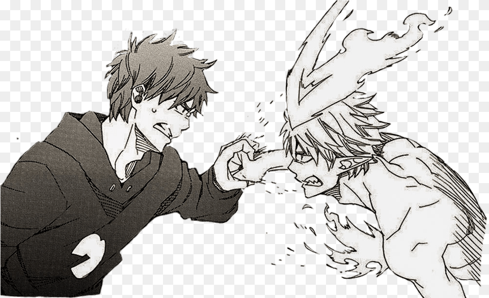 Here Is Rin Vs Rin Okumura White Hair, Book, Publication, Comics, Adult Free Png