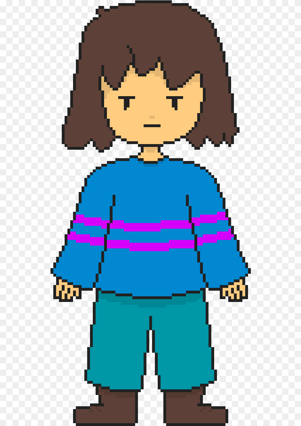 Here Is Some Frisk Art I Did Love Fictional Character, Clothing, Pants, Baby, Person Free Png Download