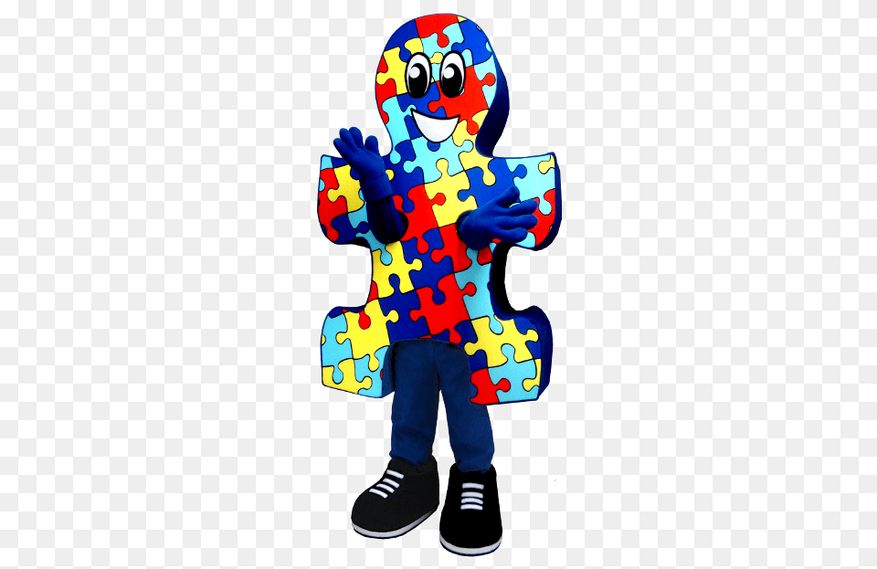 Heres The Puzzle Piece Mascot We Made For Families For Autism, Baby, Person, Game Free Png Download
