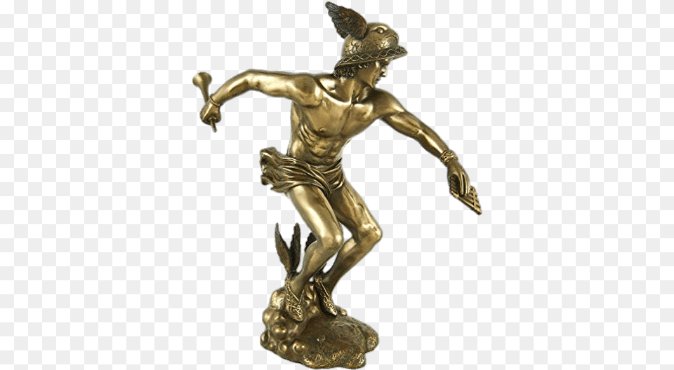 Hermes Bronze Statuette Transparent Greek God Hermes, Person, Art Free Png