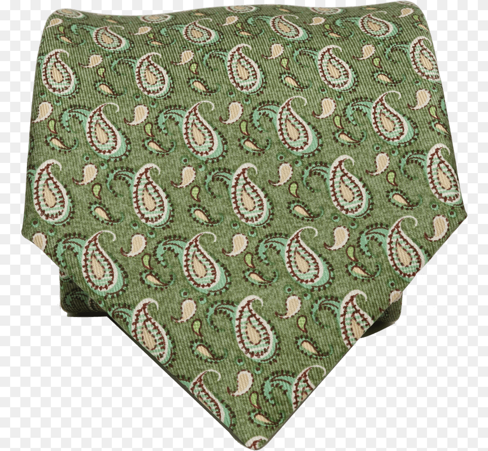 Hermes Green Paisley Print Silk Tie Placemat, Pattern, Accessories, Bag, Handbag Png Image