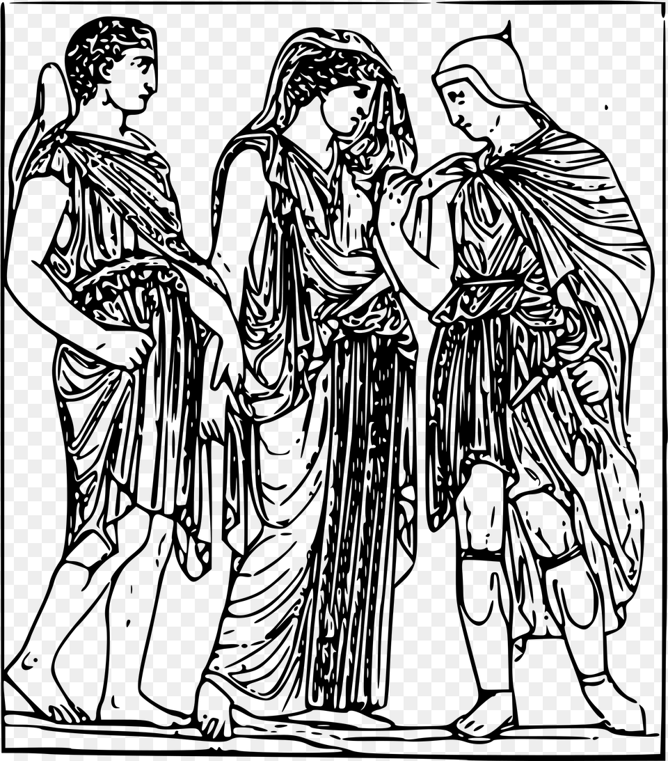 Hermes Orpheus And Eurydice Clip Arts Orpheus And Eurydice Coloring Page, Gray Free Transparent Png