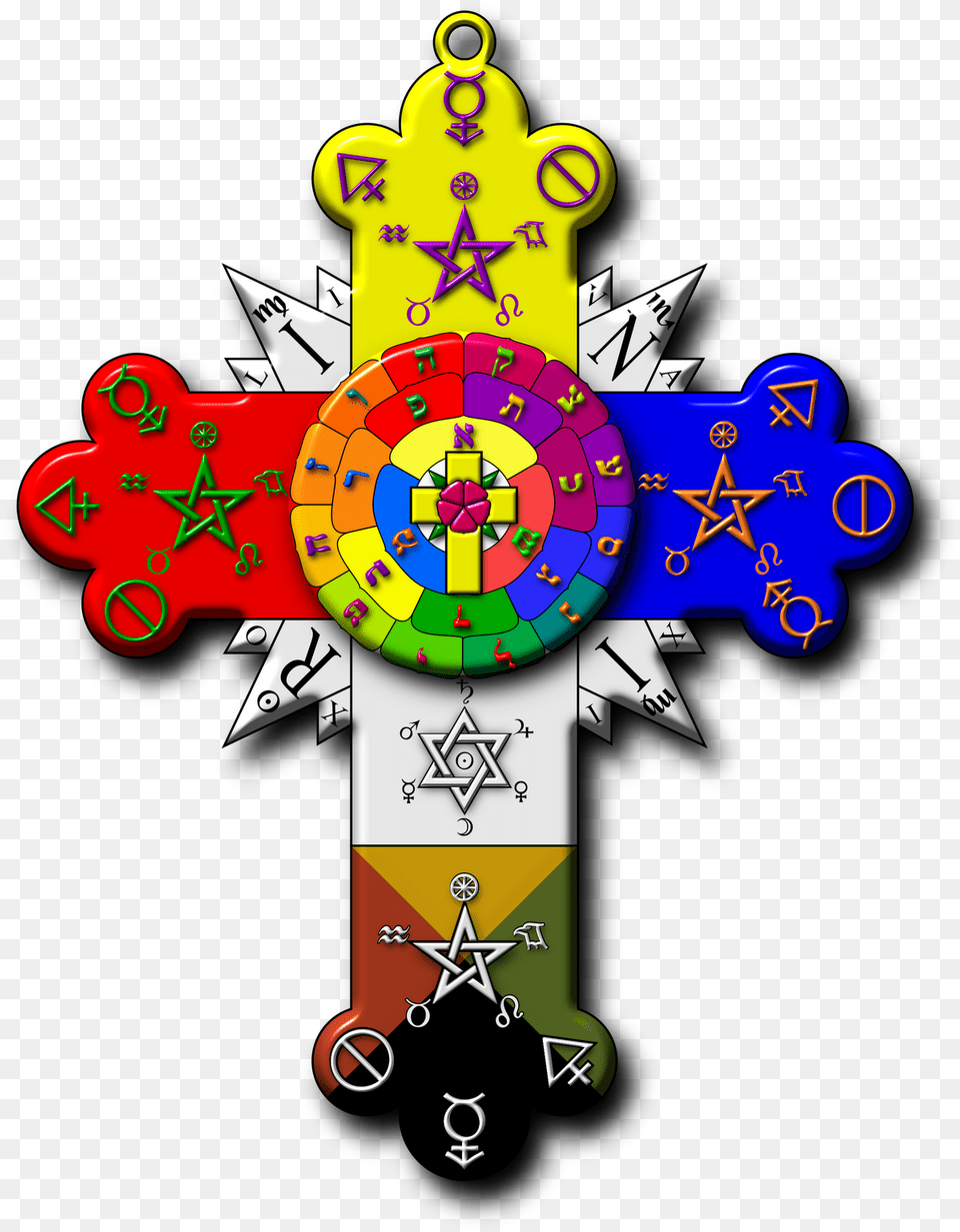 Hermetic Order Of The Golden Dawn Rose Cross Lamen, Symbol Free Png