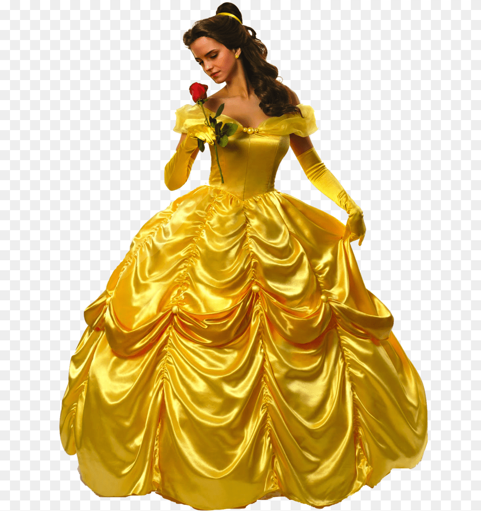 Hermione Granger As Belle With Rose By, Formal Wear, Wedding Gown, Clothing, Wedding Free Png Download