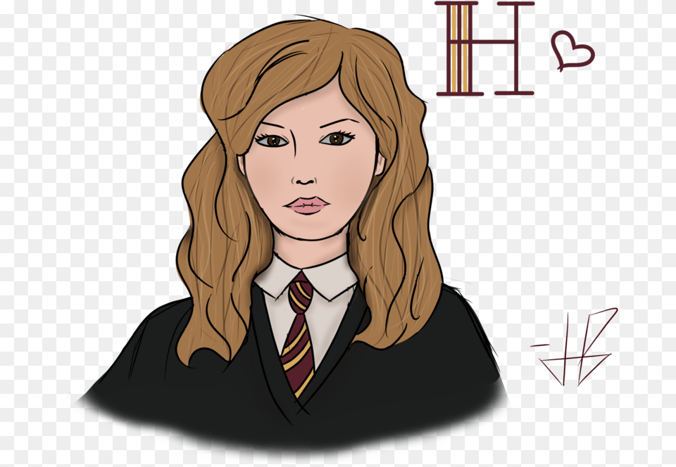 Hermione Granger By Theloneredwolf Clip Drawing, Accessories, Tie, Book, Comics Free Png Download