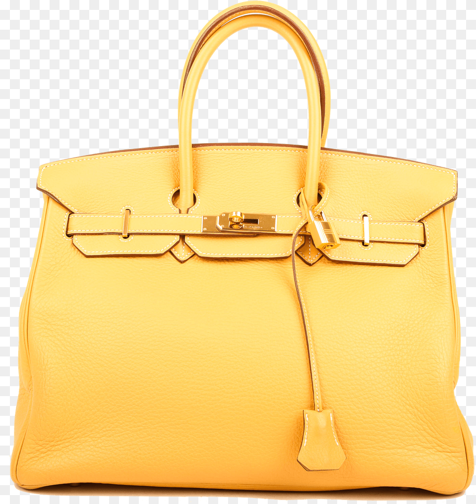 Herms Birkin 35 Mustard Clemence Bijou Ore, Accessories, Bag, Handbag, Purse Free Transparent Png