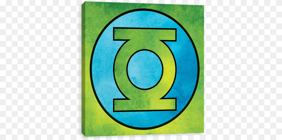 Hero Badge Green Lantern Watercolor Poster, Number, Symbol, Text, Disk Free Png Download