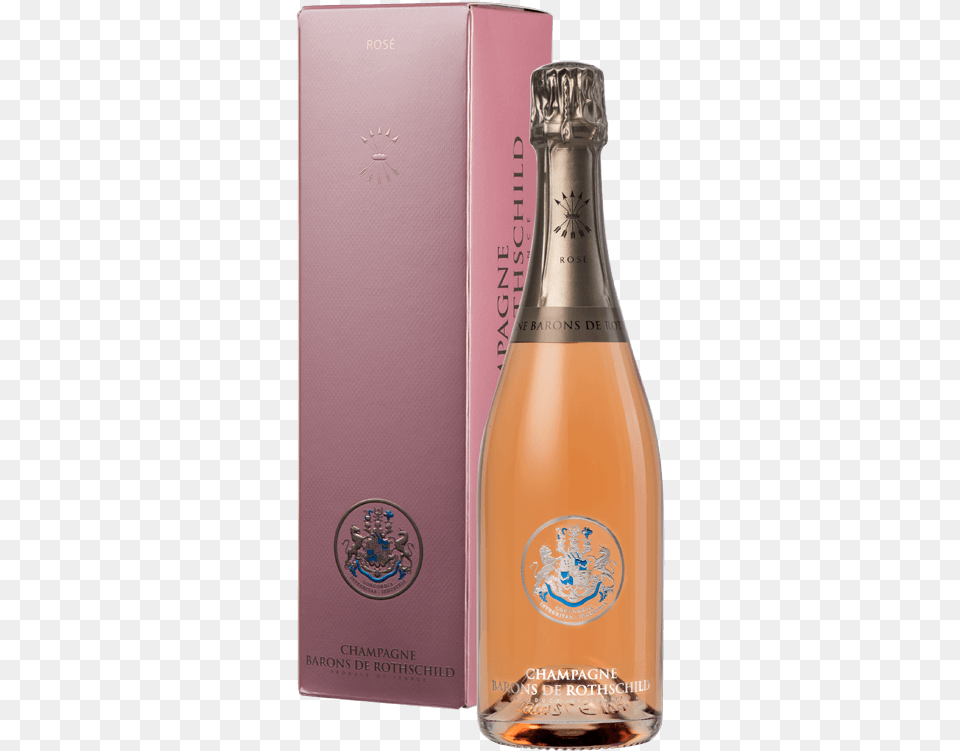 Hero Banner Champagne Barons De Rothschild Rose, Bottle, Alcohol, Beverage, Liquor Png Image