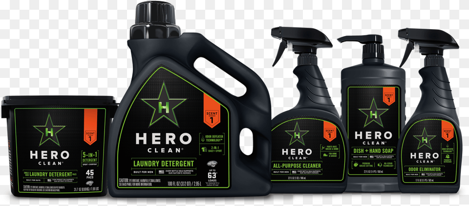 Hero Clean Laundry Detergent, Bottle, Blade, Razor, Weapon Free Png Download