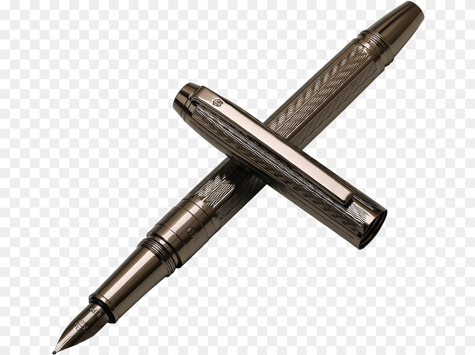 Hero Fountain Pen H610 Metal Brushed Gray Water Ripples Ink, Fountain Pen, Blade, Dagger, Knife Free Png Download