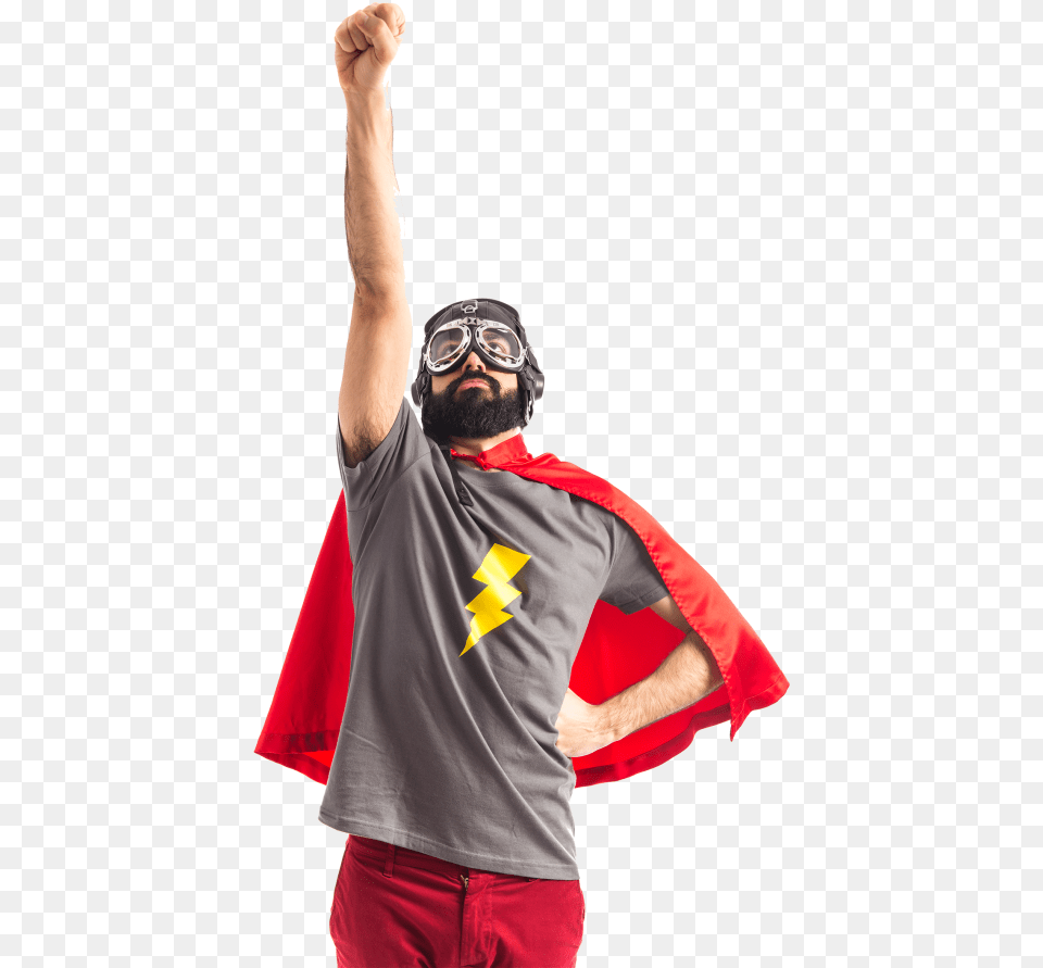 Hero Hand, T-shirt, Clothing, Person, Head Free Png Download