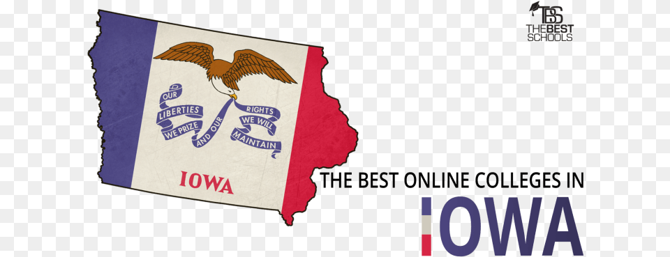 Hero Image For The Best Online Colleges In Iowa Iowa State Flag, Logo, Animal, Bird, Vulture Free Png Download