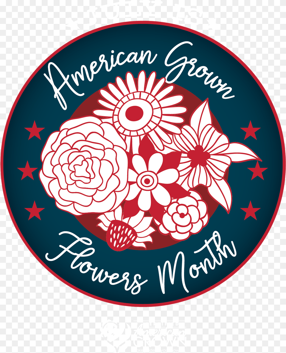 Hero Logo 3300x American Grown Flowers Month, Plant, Dahlia, Flower, Sticker Png Image