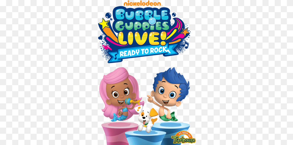 Hero Logo Bubbleguppies Bubble Guppies Ready To Rock, Baby, Person, Face, Head Free Png