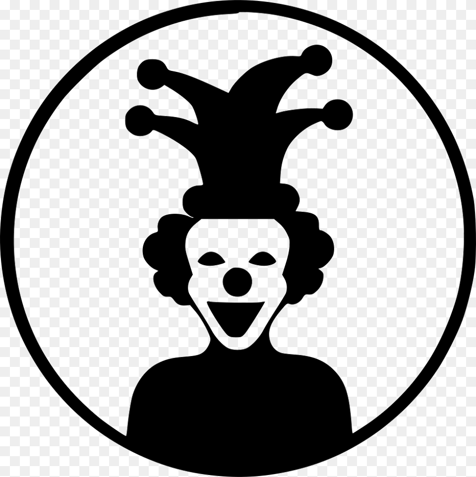 Hero Round Avatar Joker Icon, Stencil, Logo, Silhouette, Face Free Png