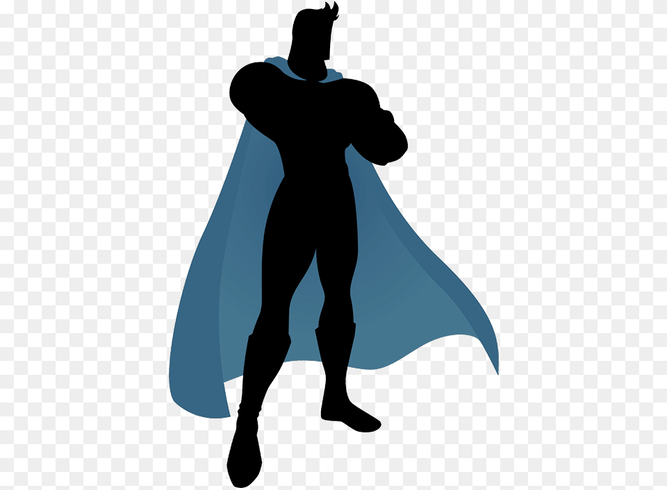 Hero Silhouette, Cape, Clothing, Fashion, Adult Png Image