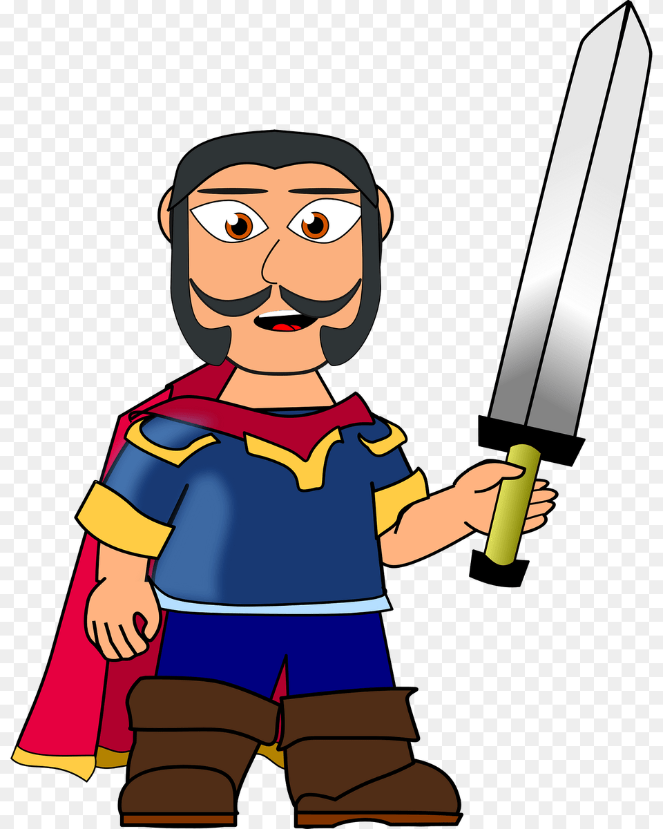 Hero With A Sword Clipart, Weapon, Baby, Book, Comics Free Transparent Png