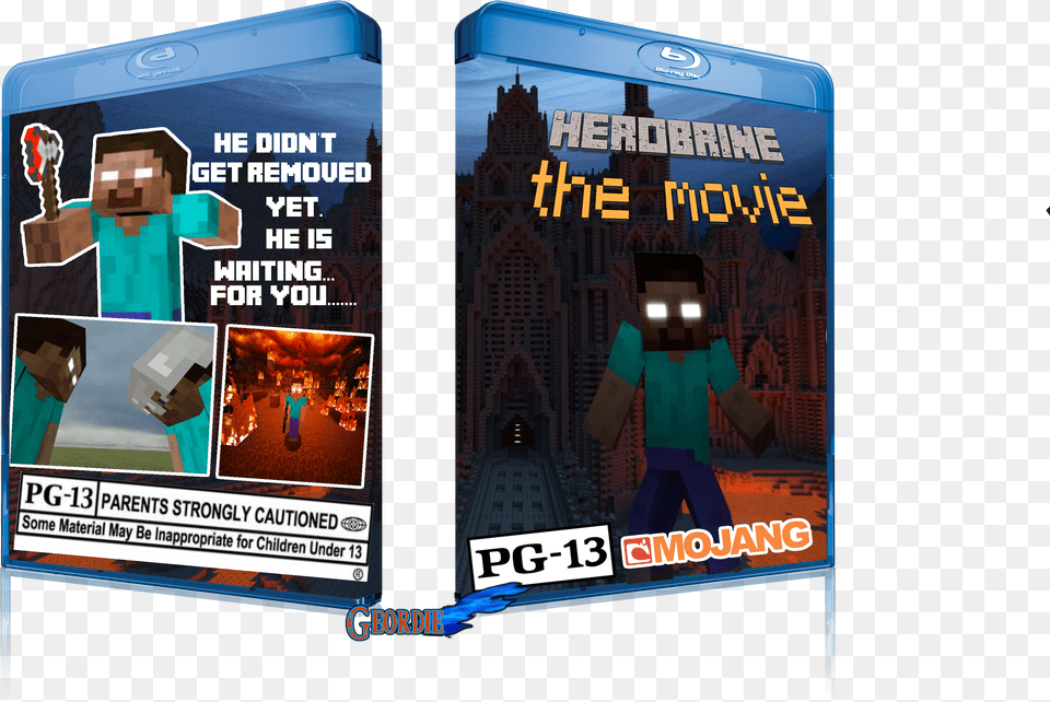 Herobrine The Movie Movies Box Art Cover Geordie Action Figure Free Transparent Png