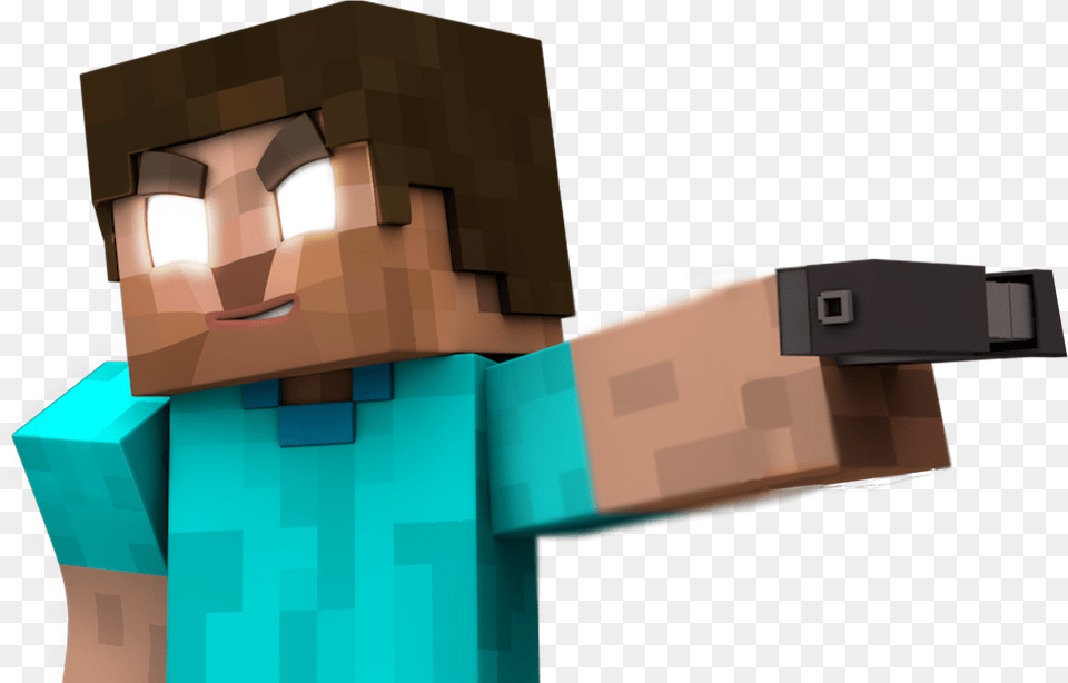 Herobrine Transparent Mine Craft Herobrine With A Gun, Firearm, Weapon, Photography, Business Card Png