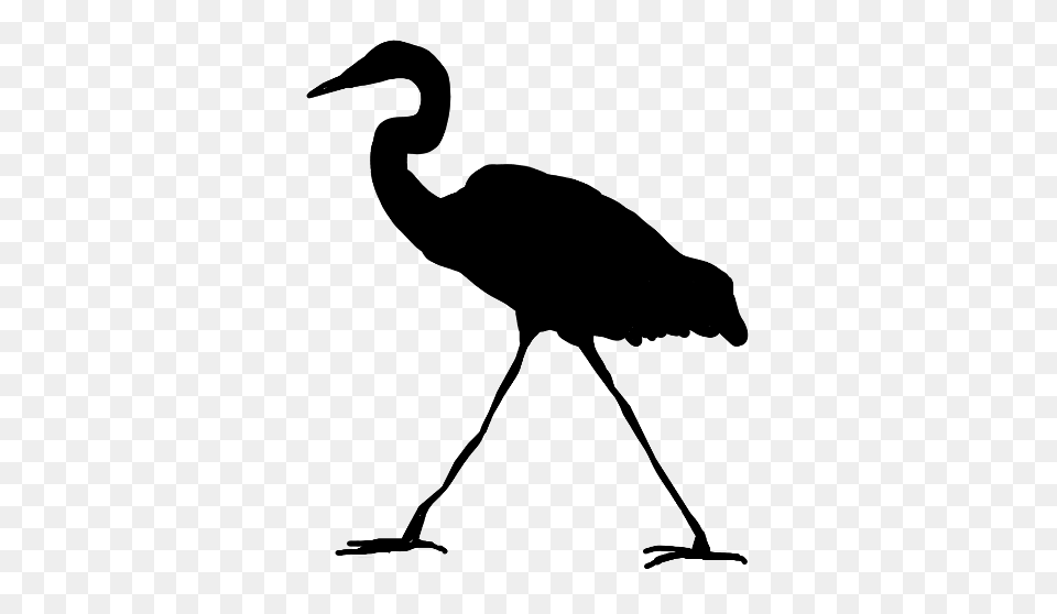 Heron Clipart Black And White, Gray Free Png Download