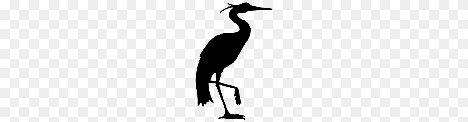 Heron Silhouette Silhouettes Heron Silhouette, Animal, Bird, Crane Bird, Waterfowl Free Png Download