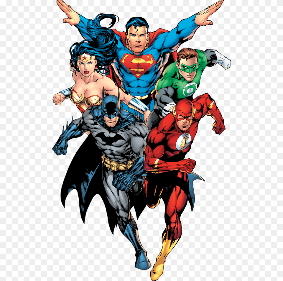 Herosuperherofictional Leagueteambatmanart Dc Comics Heroes, Book, Publication, Batman, Adult Free Png Download