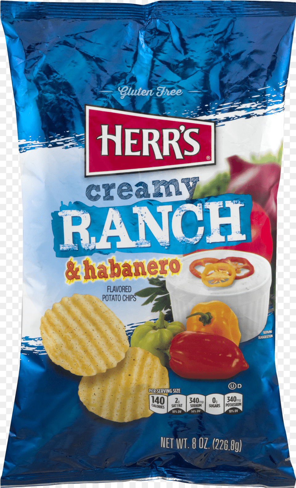 Herr Creamy Ranch And Habanero Chips, Food, Snack Free Png