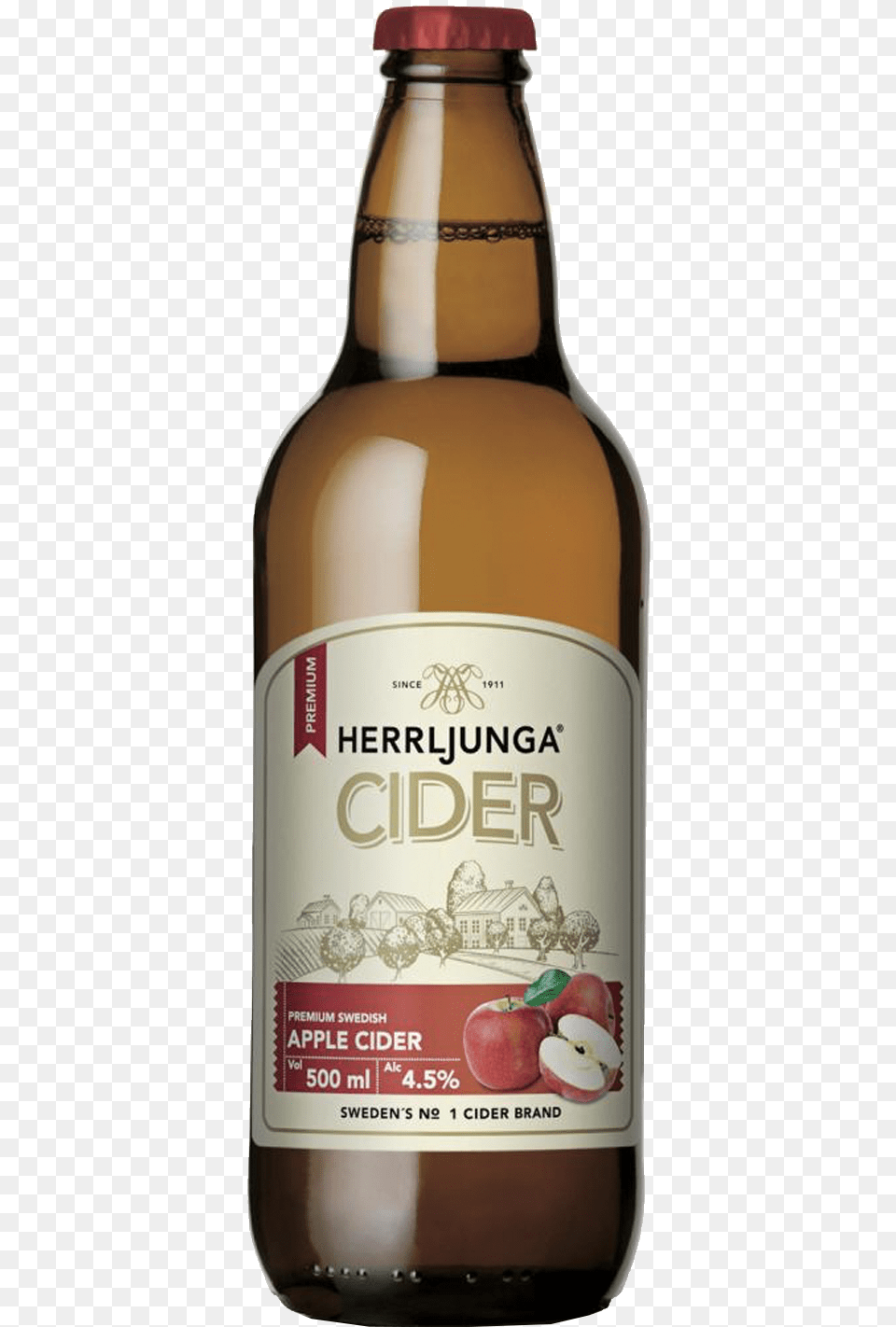 Herrjlunga Apple Herrljunga Cider, Alcohol, Beer, Beer Bottle, Beverage Png Image