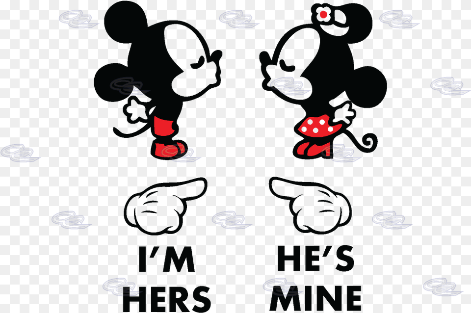 Hers He39s Mine Cute Little Mickey Minnie Mouse Imagenes De Mickey Y Minnie, Blackboard Png