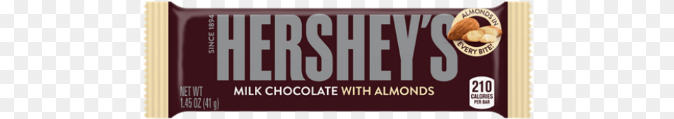 Hershey S Milk Chocolate With Almonds Chocolate Hershey 85g, Food, Sweets, Produce, Nut Png Image
