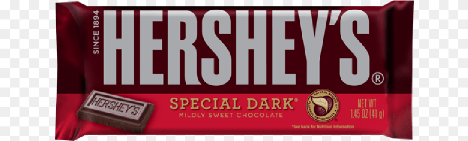 Hershey S Special Dark Chocolate Bar Hersheys Special Dark Bar 41 G, Food, Sweets, Candy, Dessert Free Png