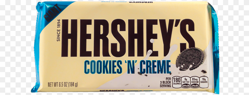 Hersheys Giant Cookies And Creme Chocolate, Gum, Food, Sweets, Can Free Png Download