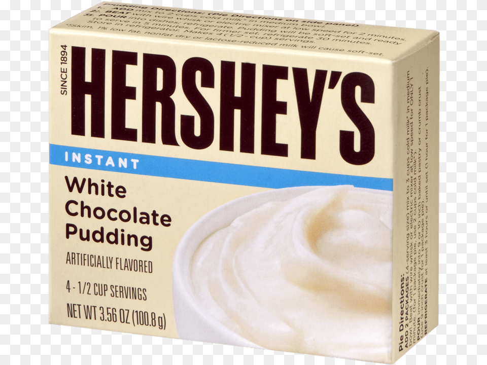 Hersheys White Chocolate Pudding Whipped Cream, Book, Publication, Food, Dessert Free Png Download