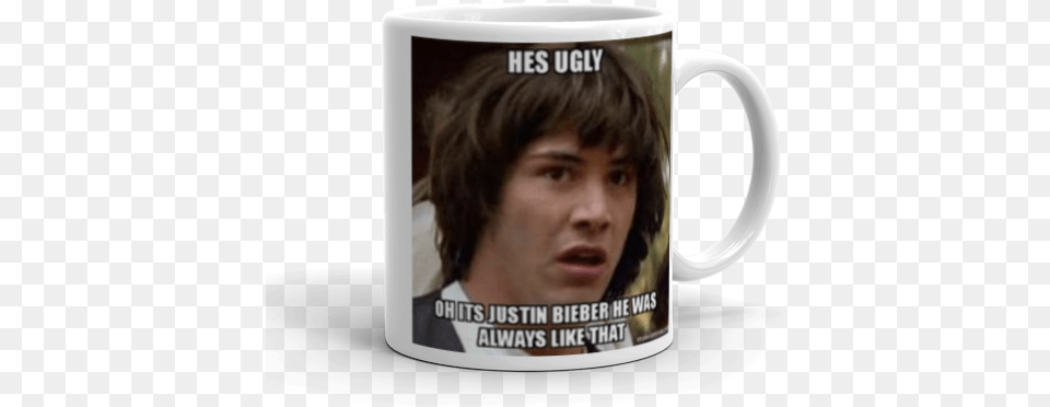 Hes Ugly Oh Its Justin Bieber He Was Always Like That If The Universe Is A Living Being, Cup, Face, Head, Person Free Transparent Png